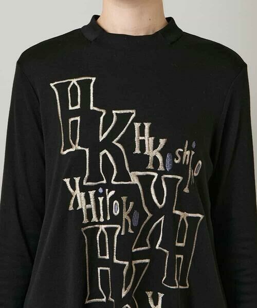 HIROKO KOSHINO / ヒロココシノ チュニック | 刺繍ロゴモックネックチュニック/日本製/洗える | 詳細4