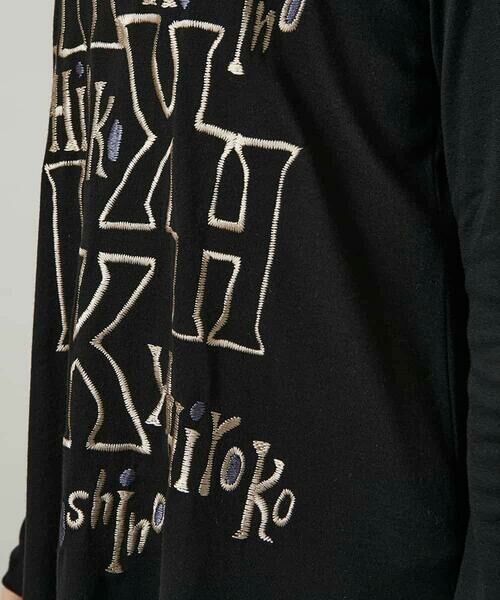 HIROKO KOSHINO / ヒロココシノ チュニック | 刺繍ロゴモックネックチュニック/日本製/洗える | 詳細9