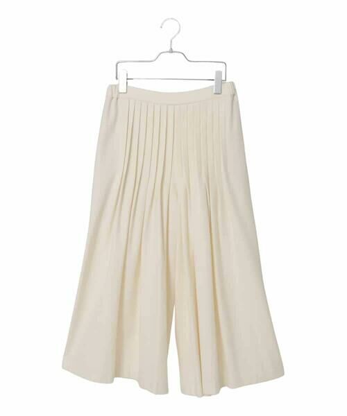 HIROKO KOSHINO / ヒロココシノ その他パンツ | ピンタックフレアキュロットパンツ（ホワイト）