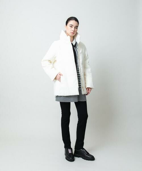 HIROKO KOSHINO / ヒロココシノ チュニック | 千鳥幾何柄シャツライクチュニック/日本製/洗える | 詳細11