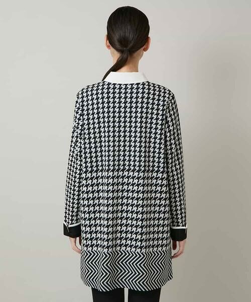 HIROKO KOSHINO / ヒロココシノ チュニック | 千鳥幾何柄シャツライクチュニック/日本製/洗える | 詳細3