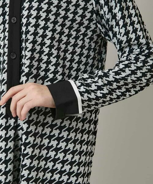 HIROKO KOSHINO / ヒロココシノ チュニック | 千鳥幾何柄シャツライクチュニック/日本製/洗える | 詳細6