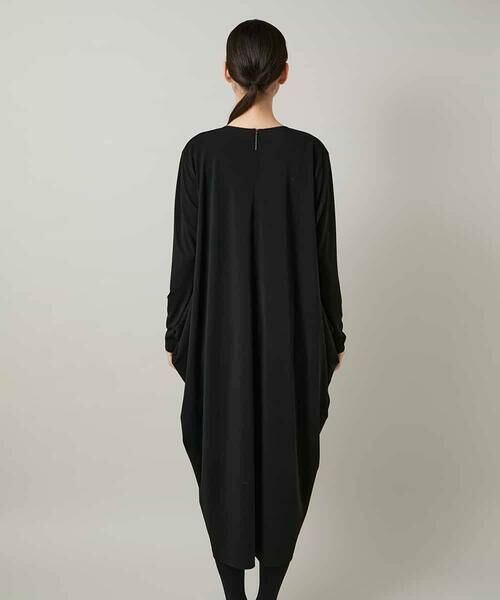 HIROKO KOSHINO / ヒロココシノ ロング・マキシ丈ワンピース | フロントレースデザインシルエットワンピース/日本製/洗える | 詳細3