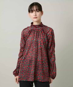 HIROKO KOSHINO / ヒロココシノ シャツ・ブラウス | ハイネックギャザーブラウス/日本製/洗える