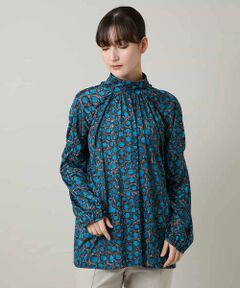 HIROKO KOSHINO / ヒロココシノ シャツ・ブラウス | ハイネックギャザーブラウス/日本製/洗える