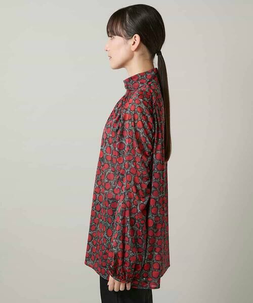 HIROKO KOSHINO / ヒロココシノ シャツ・ブラウス | ハイネックギャザーブラウス/日本製/洗える | 詳細2