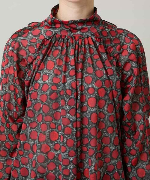 HIROKO KOSHINO / ヒロココシノ シャツ・ブラウス | ハイネックギャザーブラウス/日本製/洗える | 詳細5