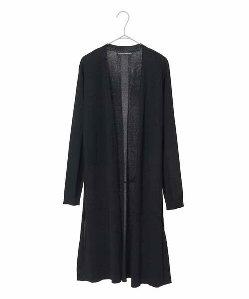 HIROKO KOSHINO / ヒロココシノ カーディガン・ボレロ | 美シルエットロングニットカーディガン（ブラック）
