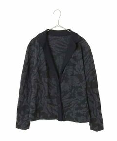 HIROKO KOSHINO / ヒロココシノ カーディガン・ボレロ | リブカラージャカードニットカーディガン/日本製