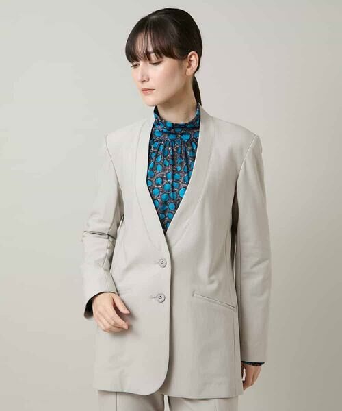 HIROKO KOSHINO / ヒロココシノ テーラードジャケット | ショールカラーテーラードジャケット/日本製 | 詳細1