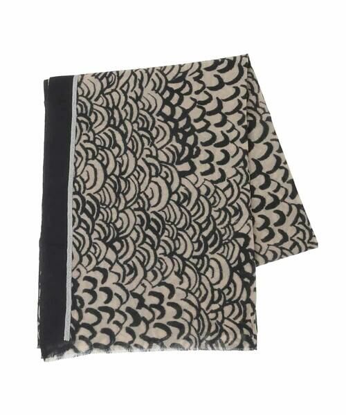 HIROKO KOSHINO / ヒロココシノ マフラー・ショール・スヌード・ストール | ウェーブプリントストール | 詳細1