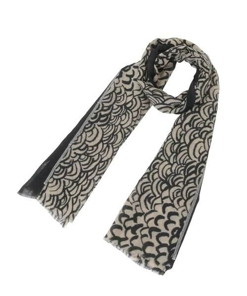 HIROKO KOSHINO / ヒロココシノ マフラー・ショール・スヌード・ストール | ウェーブプリントストール | 詳細6