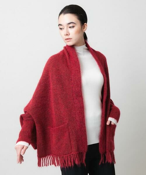 HIROKO KOSHINO / ヒロココシノ マフラー・ショール・スヌード・ストール | フリンジニットストール | 詳細1