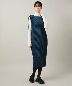 HIROKO KOSHINO / ヒロココシノ ロング・マキシ丈ワンピース | エコスエードアコーディオンプリーツワンピース