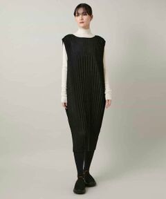 HIROKO KOSHINO / ヒロココシノ ロング・マキシ丈ワンピース | エコスエードアコーディオンプリーツワンピース