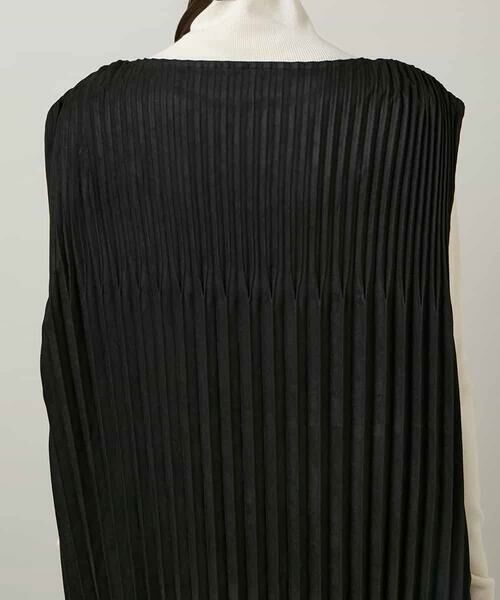 HIROKO KOSHINO / ヒロココシノ ロング・マキシ丈ワンピース | エコスエードアコーディオンプリーツワンピース | 詳細12