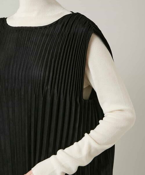 HIROKO KOSHINO / ヒロココシノ ロング・マキシ丈ワンピース | エコスエードアコーディオンプリーツワンピース | 詳細13