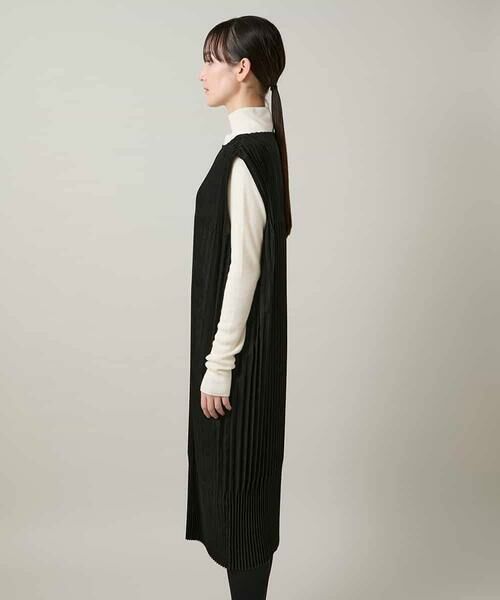 HIROKO KOSHINO / ヒロココシノ ロング・マキシ丈ワンピース | エコスエードアコーディオンプリーツワンピース | 詳細9
