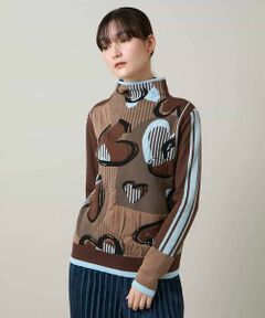 HIROKO KOSHINO / ヒロココシノ ニット・セーター | ハートモチーフジャカードニットプルオーバー /日本製/洗える