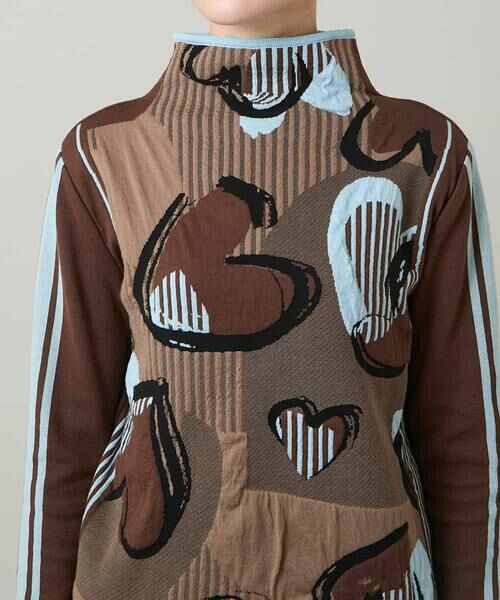 HIROKO KOSHINO / ヒロココシノ ニット・セーター | ハートモチーフジャカードニットプルオーバー /日本製/洗える | 詳細4