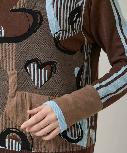 HIROKO KOSHINO / ヒロココシノ ニット・セーター | ハートモチーフジャカードニットプルオーバー /日本製/洗える | 詳細6