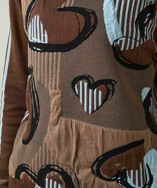 HIROKO KOSHINO / ヒロココシノ ニット・セーター | ハートモチーフジャカードニットプルオーバー /日本製/洗える | 詳細8