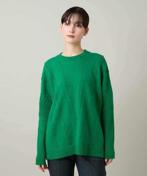 HIROKO KOSHINO / ヒロココシノ ニット・セーター | ジャカードニットデザインプルオーバー /洗える | 詳細1