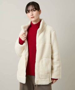 スタンドカラーボアブルゾン