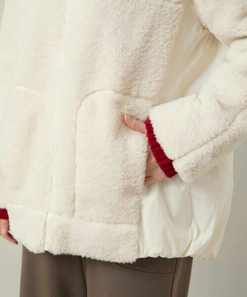 HIROKO KOSHINO / ヒロココシノ ダウンジャケット・ベスト | スタンドカラーボアブルゾン | 詳細8