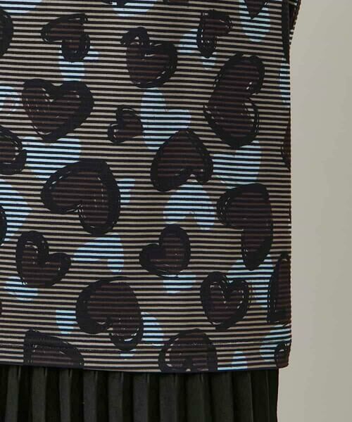 HIROKO KOSHINO / ヒロココシノ カットソー | ハートアニマル柄ボーダーデザインプルオーバー /洗える | 詳細7