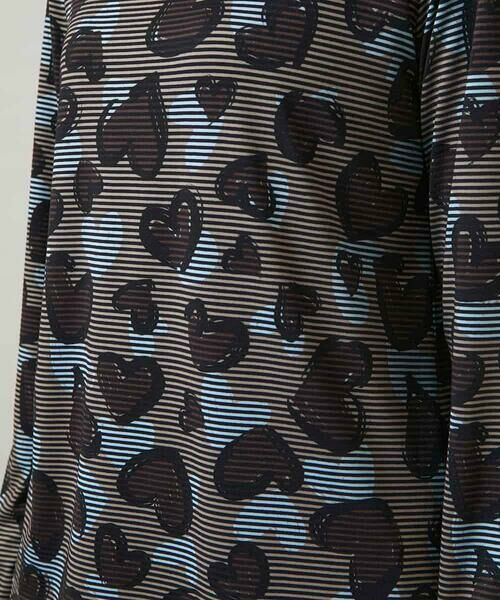 HIROKO KOSHINO / ヒロココシノ カットソー | ハートアニマル柄ボーダーデザインプルオーバー /洗える | 詳細8