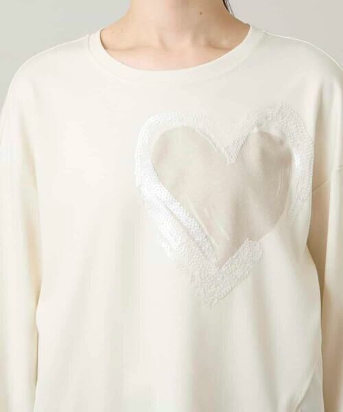 HIROKO KOSHINO / ヒロココシノ カットソー | ハートモチーフドッキングデザインプルオーバー /日本製/洗える | 詳細4