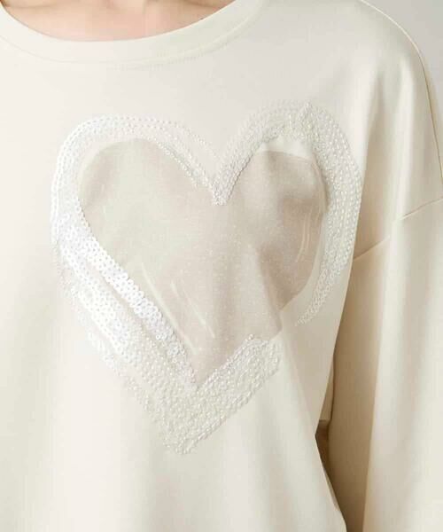 HIROKO KOSHINO / ヒロココシノ カットソー | ハートモチーフドッキングデザインプルオーバー /日本製/洗える | 詳細8