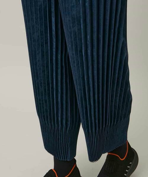 HIROKO KOSHINO / ヒロココシノ チノ・ワークパンツ | エコスエードアコーディオンプリーツパンツ | 詳細7