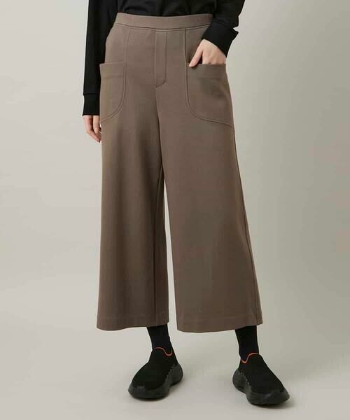 HIROKO KOSHINO / ヒロココシノ その他パンツ | ポンチイージーワイドパンツ/洗える(ベージュ)