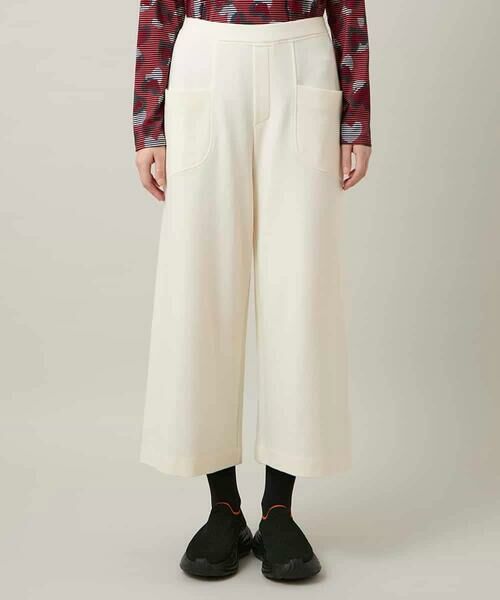 HIROKO KOSHINO / ヒロココシノ その他パンツ | ポンチイージーワイドパンツ/洗える | 詳細1