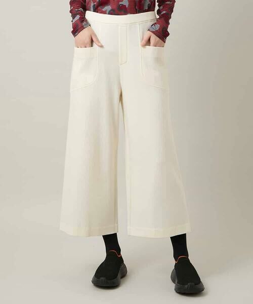 HIROKO KOSHINO / ヒロココシノ その他パンツ | ポンチイージーワイドパンツ/洗える(ホワイト)