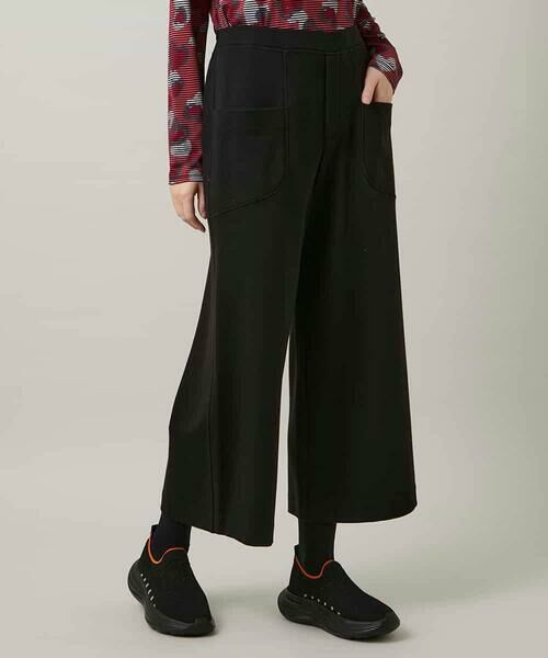 HIROKO KOSHINO / ヒロココシノ その他パンツ | ポンチイージーワイドパンツ/洗える(ブラック)