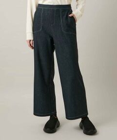 HIROKO KOSHINO / ヒロココシノ その他パンツ | 裏起毛3Dデニムワイドパンツ/洗える