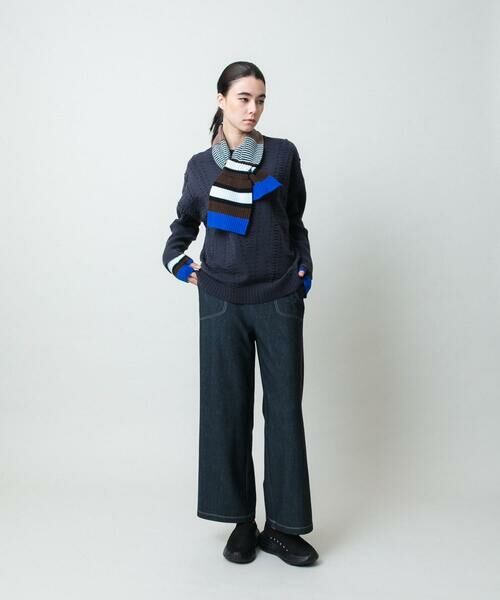 HIROKO KOSHINO / ヒロココシノ その他パンツ | 裏起毛3Dデニムワイドパンツ/洗える | 詳細12