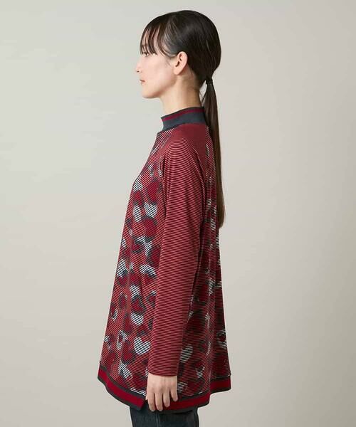 HIROKO KOSHINO / ヒロココシノ チュニック | ハートアニマル柄ボーダーデザインチュニック /洗える | 詳細2