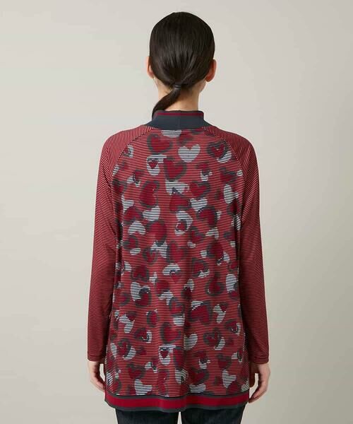 HIROKO KOSHINO / ヒロココシノ チュニック | ハートアニマル柄ボーダーデザインチュニック /洗える | 詳細3