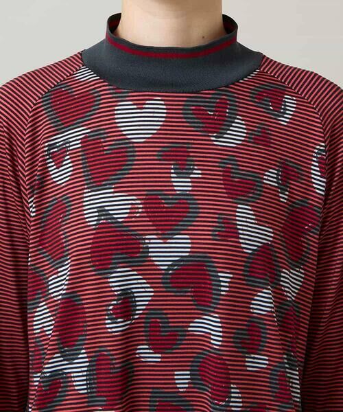 HIROKO KOSHINO / ヒロココシノ チュニック | ハートアニマル柄ボーダーデザインチュニック /洗える | 詳細4