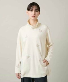 HIROKO KOSHINO / ヒロココシノ ロング・マキシ丈スカート | ハートモチーフドッキングデザインチュニック /日本製/洗える