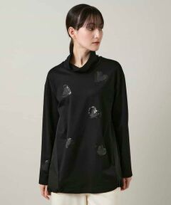 HIROKO KOSHINO / ヒロココシノ ロング・マキシ丈スカート | ハートモチーフドッキングデザインチュニック /日本製/洗える