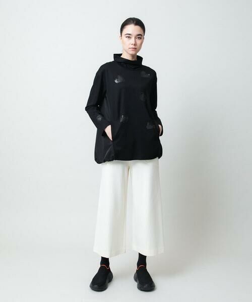 HIROKO KOSHINO / ヒロココシノ ロング・マキシ丈スカート | ハートモチーフドッキングデザインチュニック /日本製/洗える | 詳細11