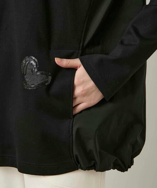 HIROKO KOSHINO / ヒロココシノ ロング・マキシ丈スカート | ハートモチーフドッキングデザインチュニック /日本製/洗える | 詳細7