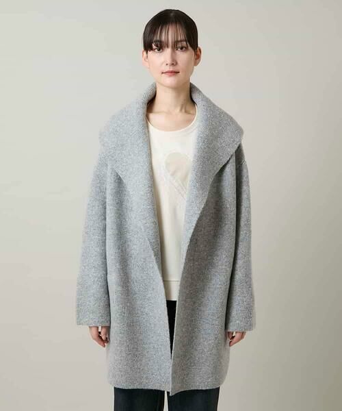 HIROKO KOSHINO / ヒロココシノ その他アウター | ミラノリブショールカラーコート | 詳細1