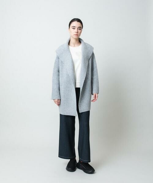 HIROKO KOSHINO / ヒロココシノ その他アウター | ミラノリブショールカラーコート | 詳細11