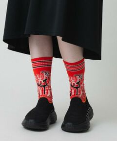 HIROKO KOSHINO / ヒロココシノ その他小物 | ロゴボーダージャカードソックス/日本製/洗濯機で洗える